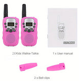 2pc Multifunctional Portable Kids Walkie Talkie With LED Backlight For Outdoor Camping Hiking