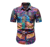 Mens Hawaiian Shirt Short Sleeve Button Down Shirts