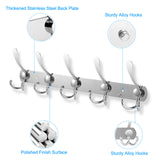 Wall Mount Coat Hook 15 Hooks Stainless Steel Clothes Hangers Rack Robe Hat Towels Hook Coat Rack Hook