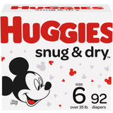 Huggies Snug & Dry Baby Diapers Size 6;  Count 92