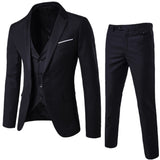 Mens 3-Piece Suit Slim Fit Formal Jacket Set