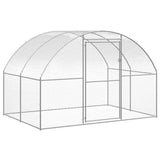 Outdoor Chicken Coop 9.8'x26.2'x6.6' Galvanized Steel