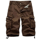 Mens Camo Cargo Shorts Relaxed Fit Multi-Pocket Outdoor Camouflage Cargo Shorts Cotton