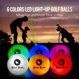 6pcs Led Golf Balls; Golf Gifts For Men; Long Lasting Bright Night Sports 6 Colours With Gift Box