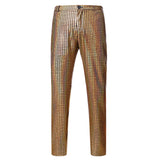 Mens Night Club Metallic Gold Suit Pants