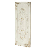 18" x 39.5" Large White Wall Art Panel, Rectangle Wall Sculpture, Wall Décor for Living Room Dining Room Office Bedroom