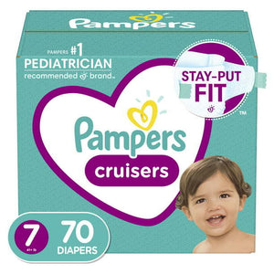 Pampers Cruisers Active Fit Taped Diapers Size 7, 70 Count