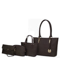 Edelyn embossed M Signature Four PCS Tote Set