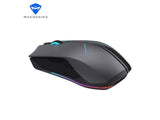 MACHENIKE M721 Mouse Wireless Game Mouse Wired Electronic Competition iPad Computer Laptop Mouse Office Mechanical Mouse Charging Dual mode 10000DPI - White