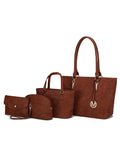 Edelyn embossed M Signature Four PCS Tote Set