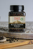 Pride of India – Black Peppercorn Whole – Gourmet & Culinary Spice – Full Bodied, Dried & Flavorful – Preservatives & Gluten Free – 8 oz. Medium Dual Sifter Jar