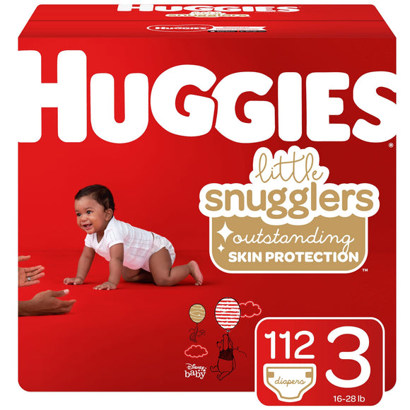 Huggies Little Snugglers Baby Diapers Size 3;  Count 112