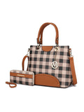 Gabriella Checkers Handbag with Wallet