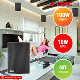 Outdoor Speaker Wired Waterproof Speaker Mounts Indoor Steel Easy Wall Patio Garage Home 2PCS 5 Core 13T BL Ratings (Black)