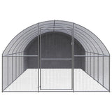 Outdoor Chicken Coop 9.8'x26.2'x6.6' Galvanized Steel