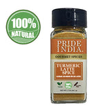 Organic Turmeric Latte Spice MixPride of India – Turmeric Latte Spice Mix – Gourmet & Warm Tea Spice Blend – Healthy/Gluten-Free – Ideal for Lattes/Smoothies/ Golden Milk – Easy to Use