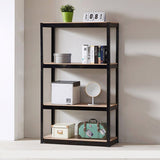 Storage Rack Shelving Unit Storage Shelf Steel Garage Utility Rack 4-Shelf Adjustable Shelves Heavy Duty Display Stand for Books; Kitchenware; Tools Bolt-Free Assembly 31.49"x 14.47"x 59' (Black)