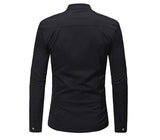 Mens Hipster Casual Slim Fit Long Sleeve Button Down Dress Shirts