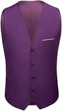 Mens Formal Suit Vest Business Formal Dress Waistcoat Vest with 3 Pockets for Suit or Tuxedo