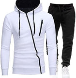 Mens 2 Piece Tracksuit Zipper Hoodie Pants Sport Suit Long Sleeve Stylish Casual Athletic Tracksuits