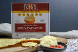 Pride Of India - Spicy Chickpea Masala Papadum Lentil Crisp, 10 count (3.53oz - 100gm)