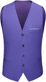 Mens Formal Suit Vest Business Formal Dress Waistcoat Vest with 3 Pockets for Suit or Tuxedo