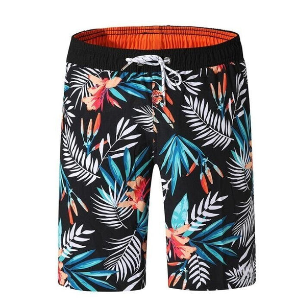 Mens Swim Trunks Quick Dry Printed Beach Shorts Summer Boardshorts with Mesh Lining