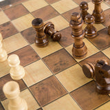 Foldable Wooden Chess Set Board Game